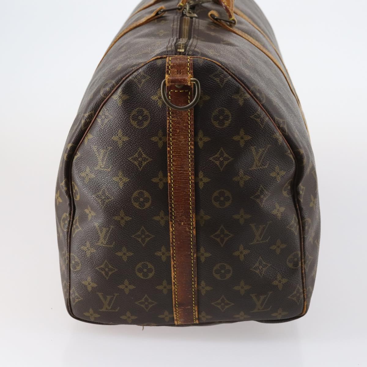 LOUIS VUITTON Monogram Keepall Bandouliere 55 Boston Bag M41414 LV Auth 145145