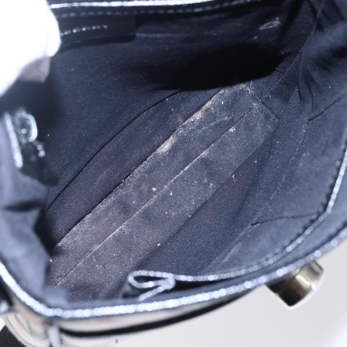 BURBERRY Nova Check Shoulder Bag Canvas Leather Beige Silver Auth 145153