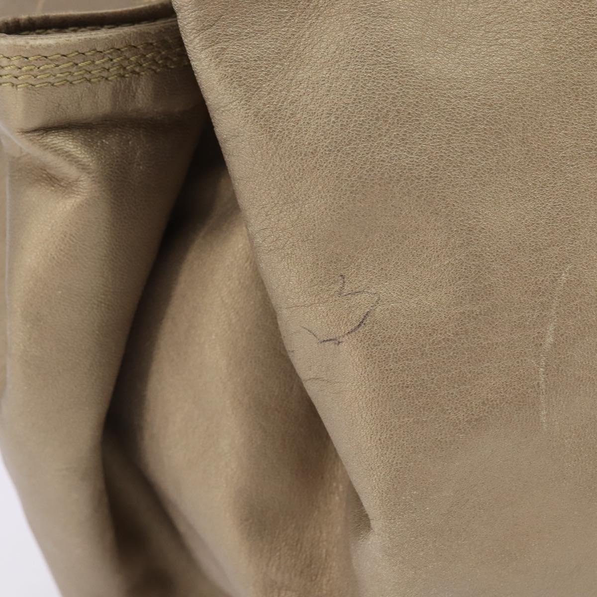 LOEWE Anagram Nappa Aire Hand Bag Leather Gold Auth 145155