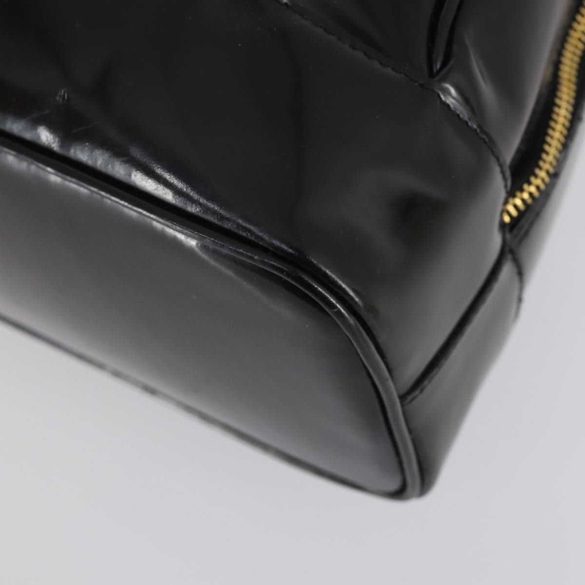 GUCCI Bamboo Body Bag Patent leather Black Gold 003 3444 0027 Auth 145161