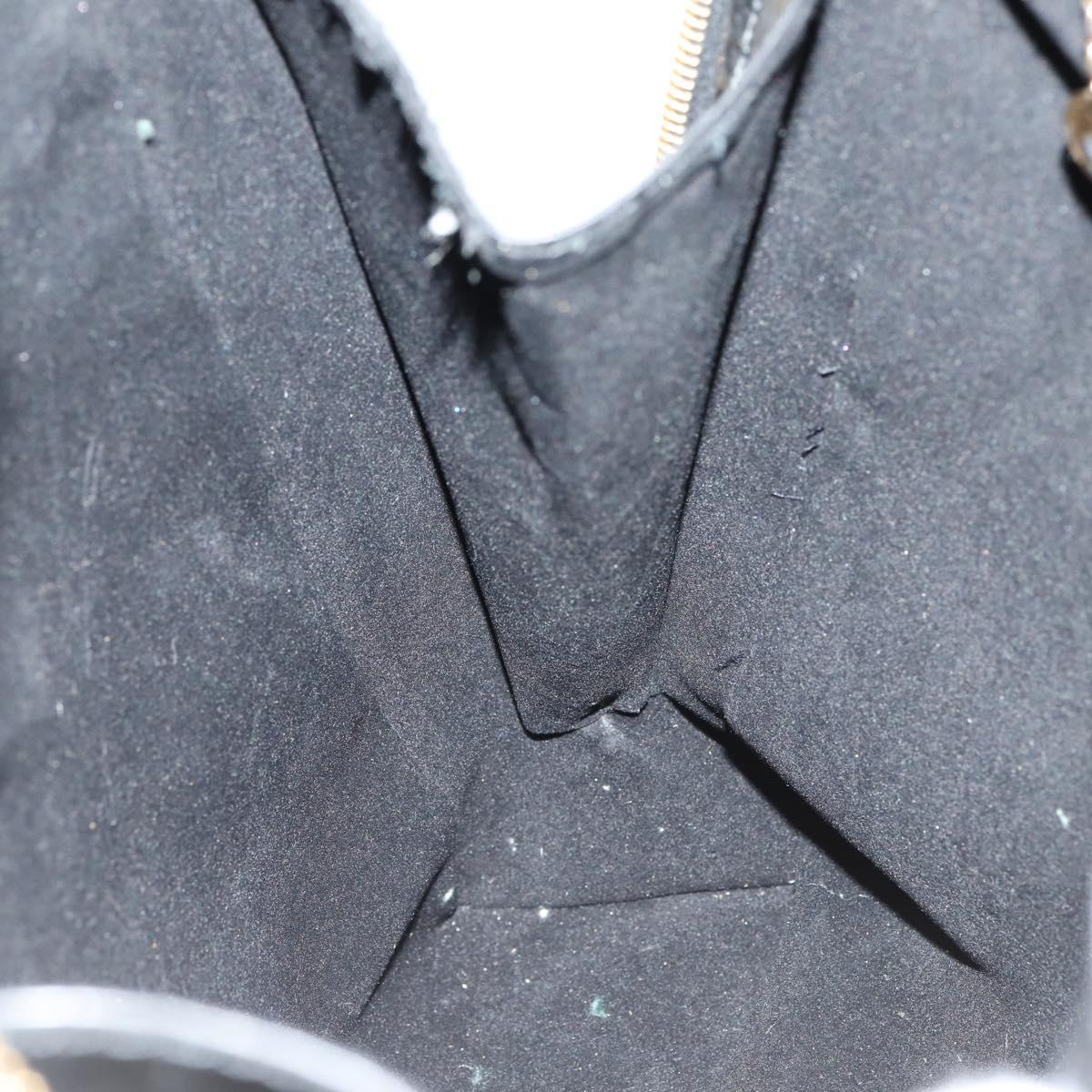 GUCCI Bamboo Body Bag Patent leather Black Gold 003 3444 0027 Auth 145161