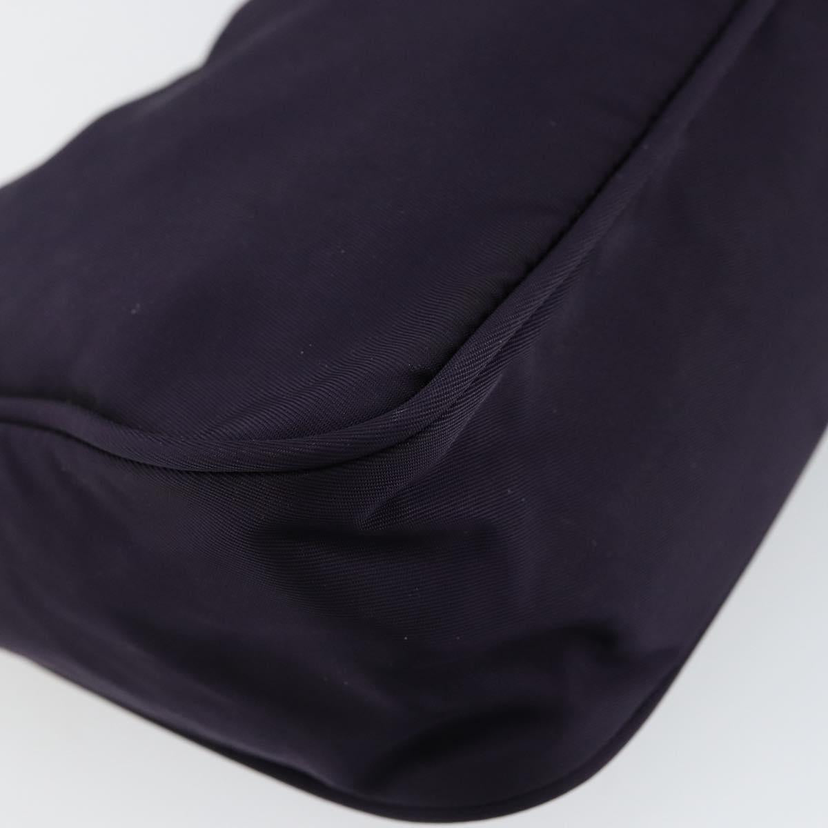 PRADA Hand Bag Nylon Purple Silver Auth 145166