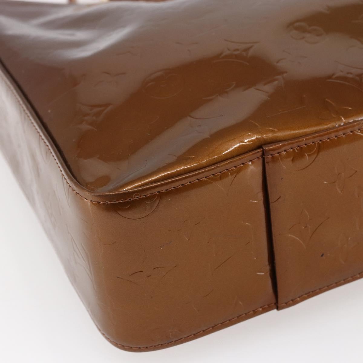 LOUIS VUITTON Monogram Vernis Columbus Tote Bag Bronze M91134 LV Auth 145167