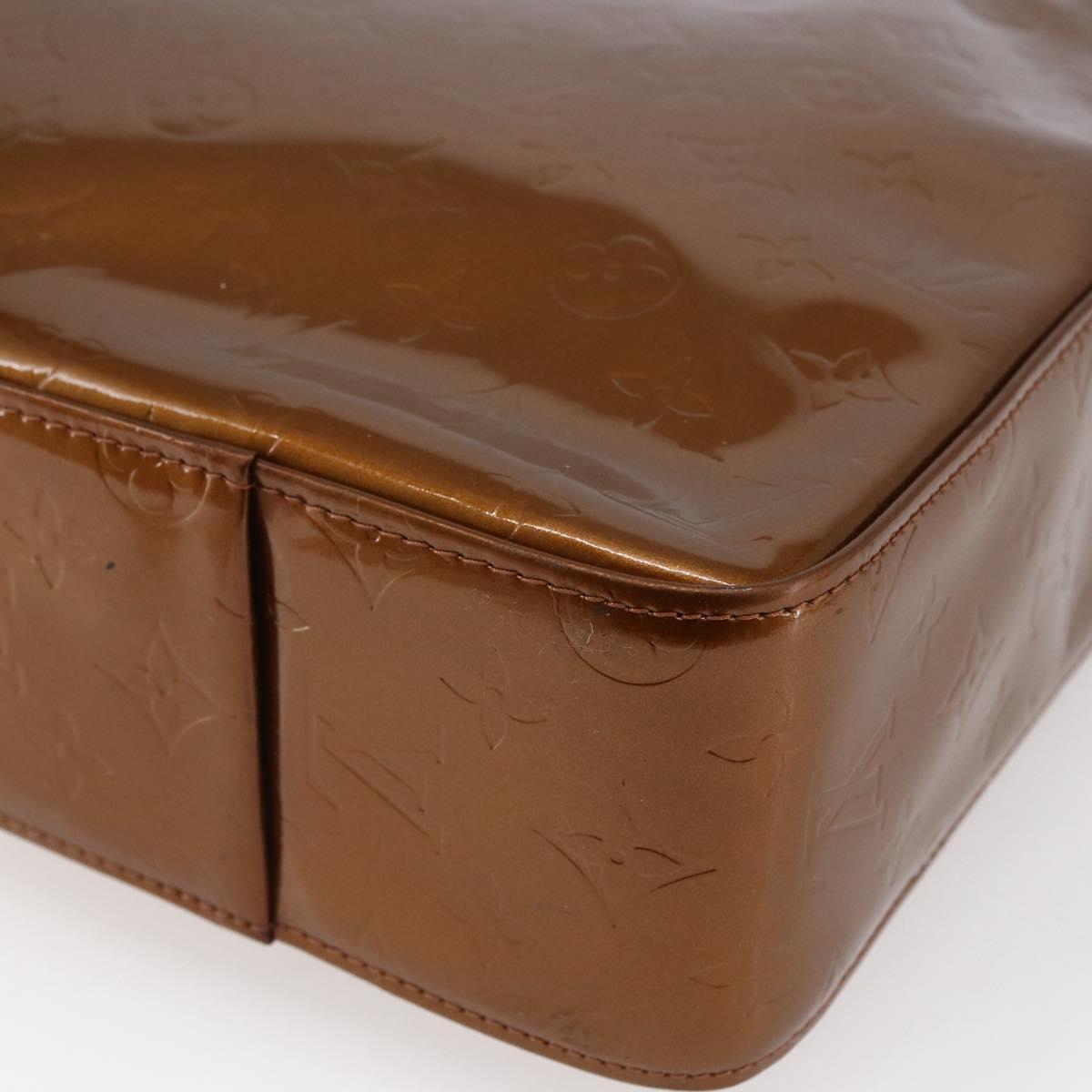 LOUIS VUITTON Monogram Vernis Columbus Tote Bag Bronze M91134 LV Auth 145167