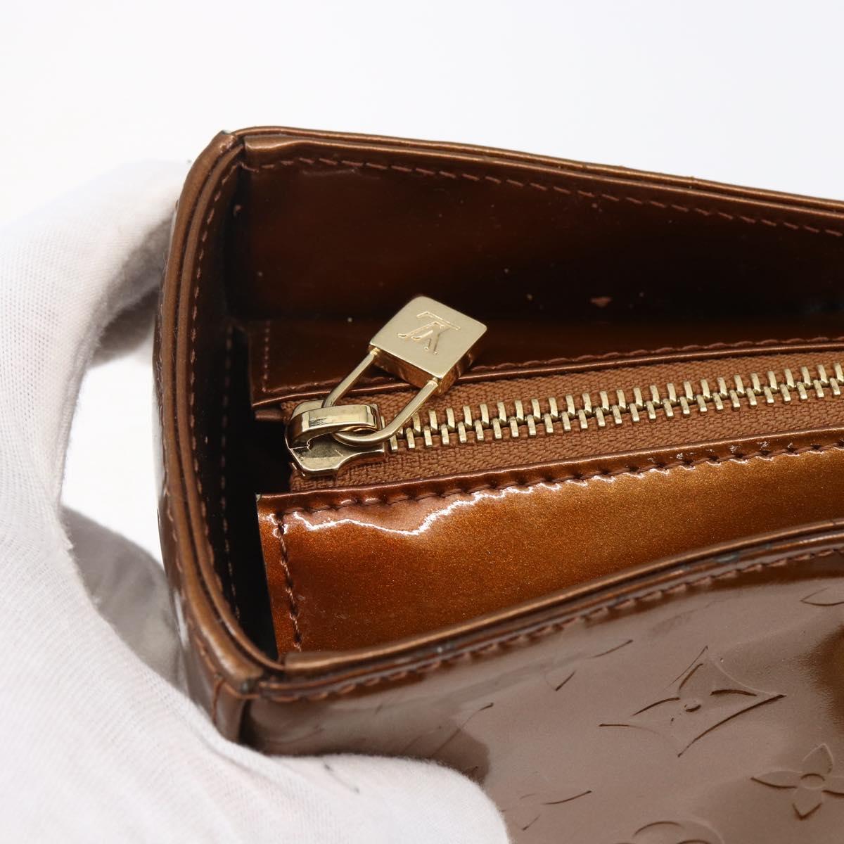 LOUIS VUITTON Monogram Vernis Columbus Tote Bag Bronze M91134 LV Auth 145167