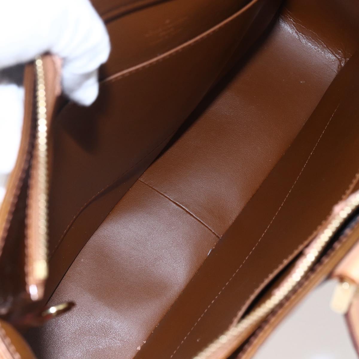 LOUIS VUITTON Monogram Vernis Columbus Tote Bag Bronze M91134 LV Auth 145167