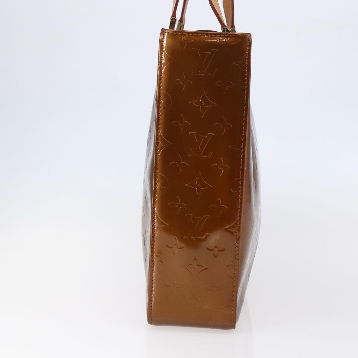LOUIS VUITTON Monogram Vernis Columbus Tote Bag Bronze M91134 LV Auth 145167