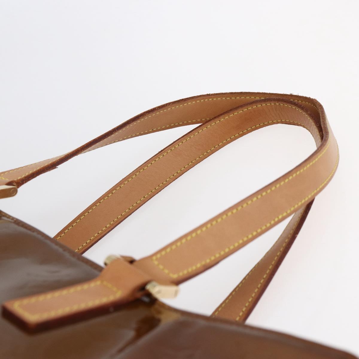 LOUIS VUITTON Monogram Vernis Columbus Tote Bag Bronze M91134 LV Auth 145167