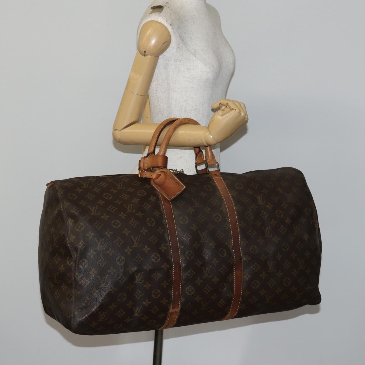 LOUIS VUITTON Monogram Keepall 60 Boston Bag M41422 LV Auth 145183