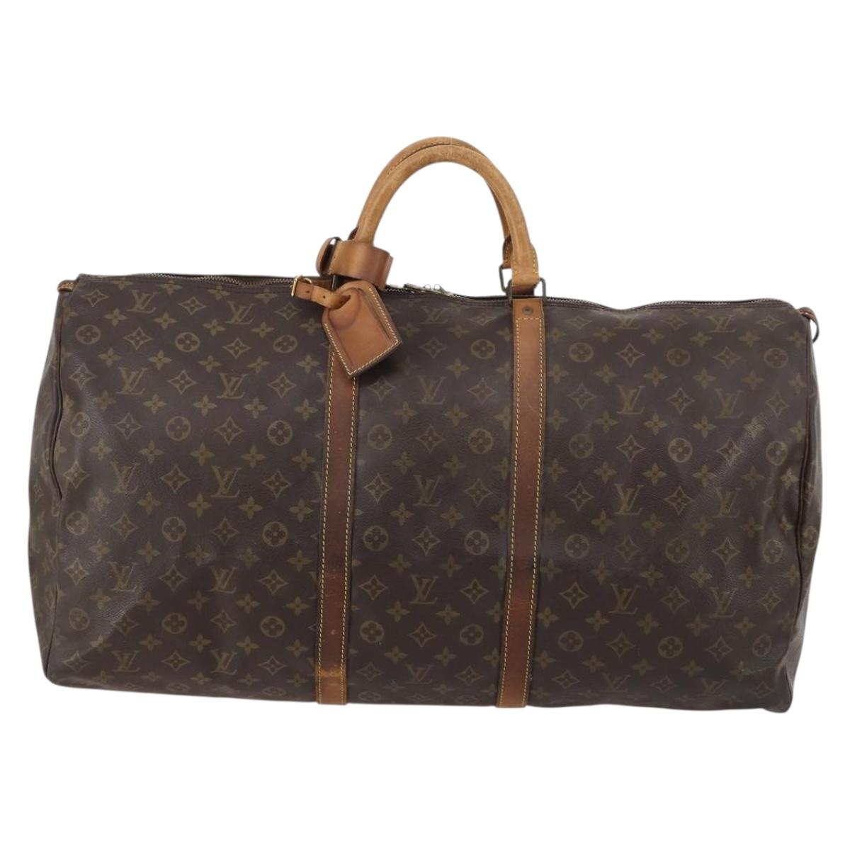 LOUIS VUITTON Monogram Keepall 60 Boston Bag M41422 LV Auth 145183