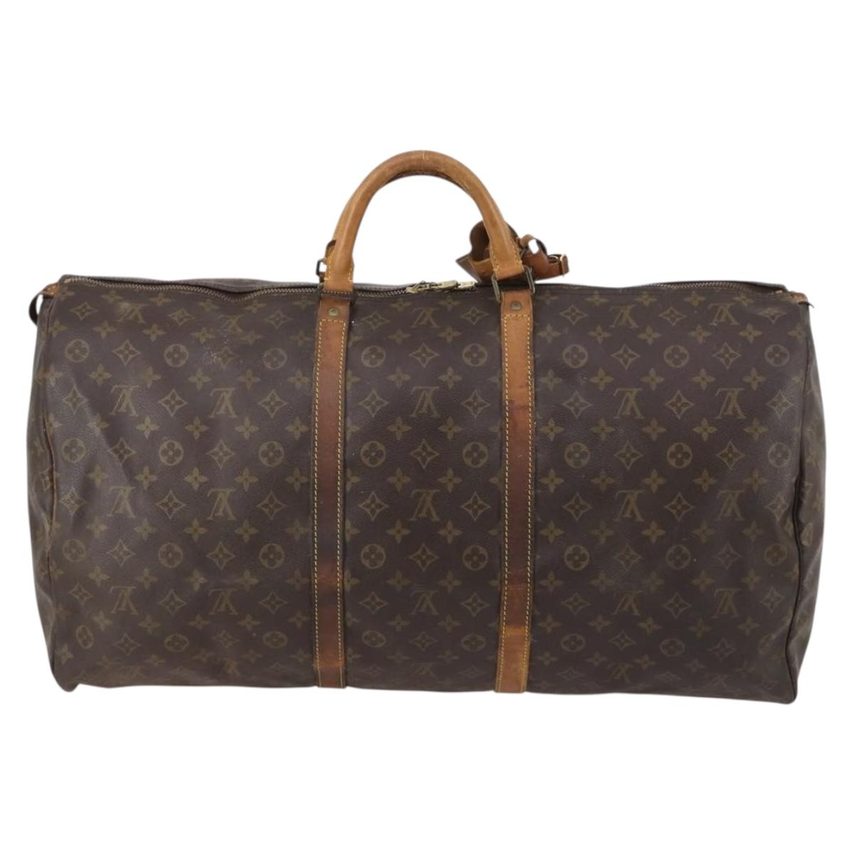 LOUIS VUITTON Monogram Keepall 60 Boston Bag M41422 LV Auth 145183