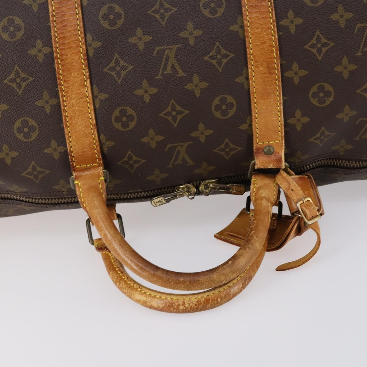 LOUIS VUITTON Monogram Keepall Bandouliere 60 Boston Bag M41412 LV Auth 145184