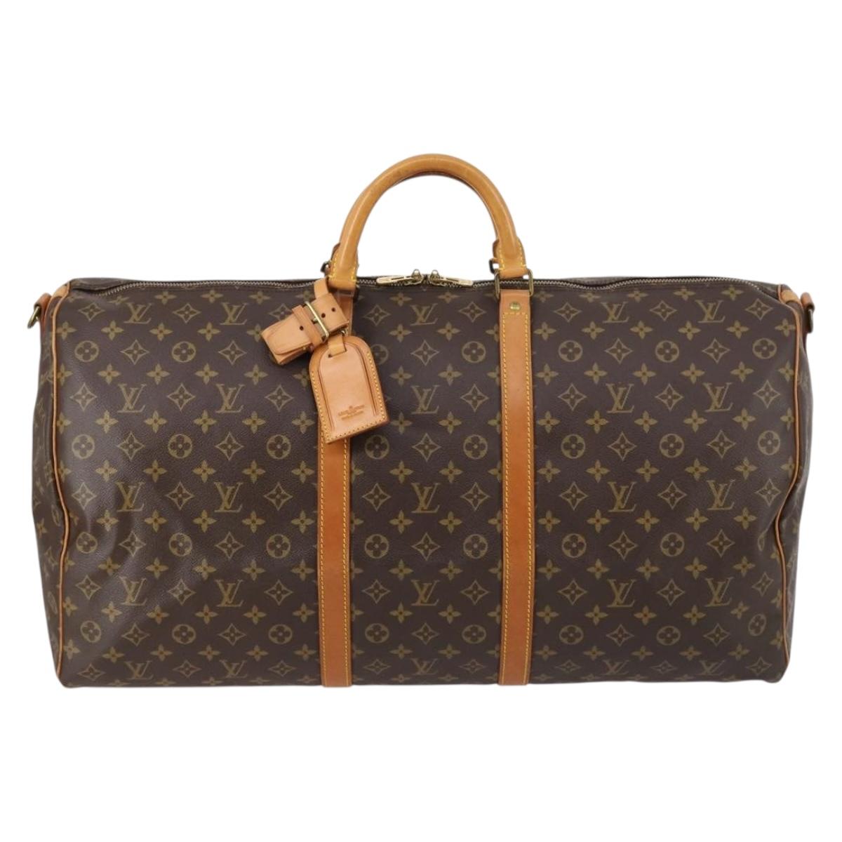 LOUIS VUITTON Monogram Keepall Bandouliere 60 Boston Bag M41412 LV Auth 145185