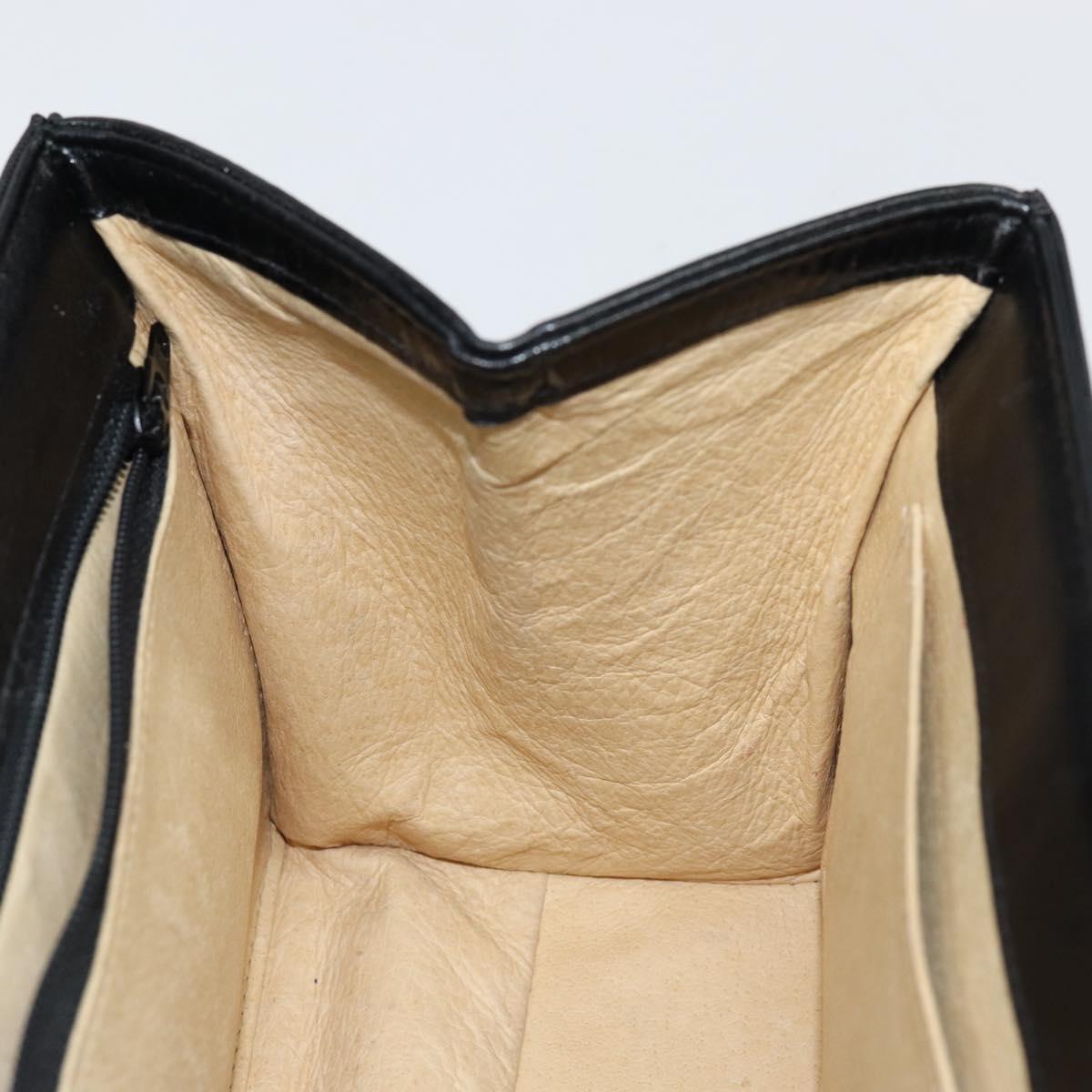 MCM Vicetos Logogram Hand Bag PVC Black Gold Auth 145191