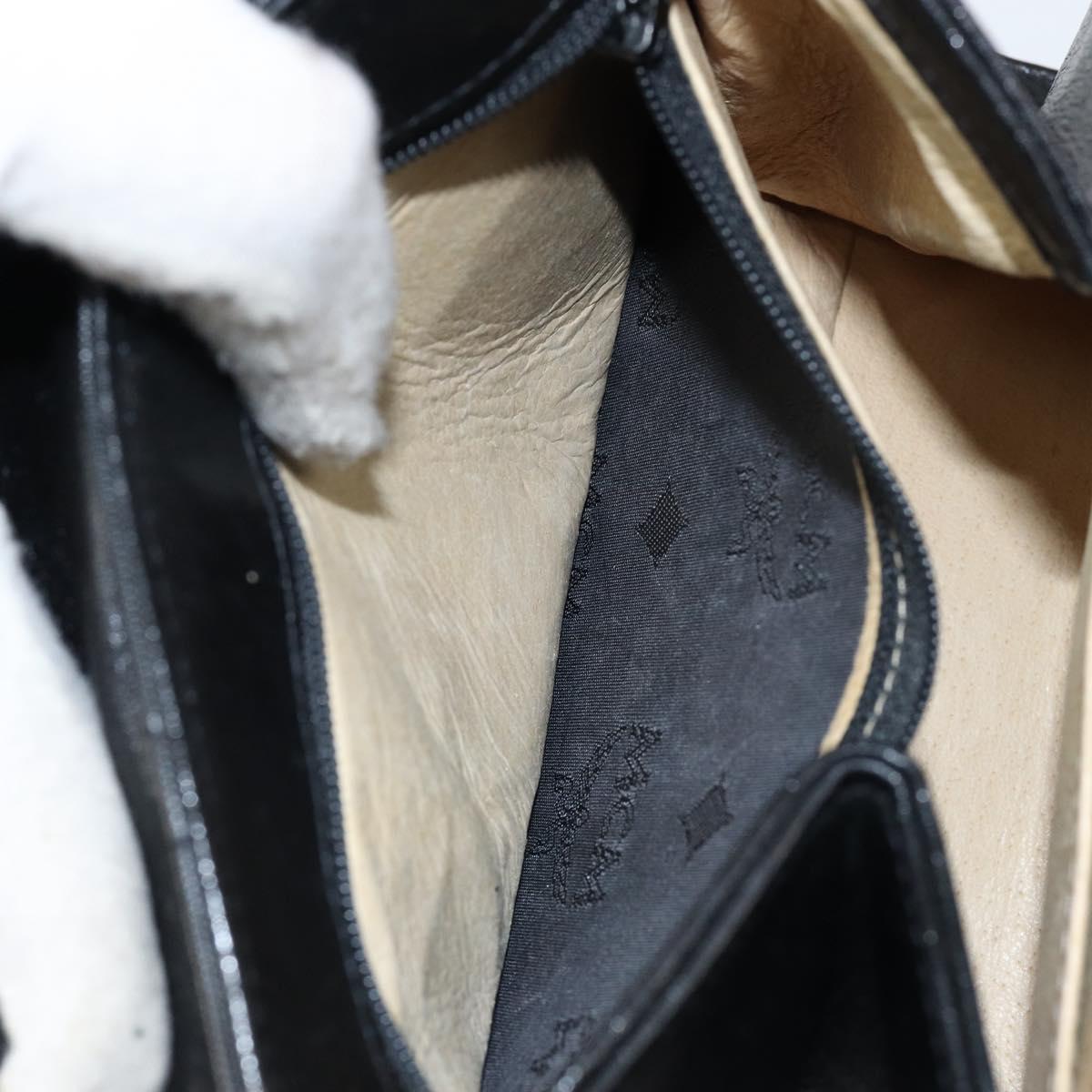 MCM Vicetos Logogram Hand Bag PVC Black Gold Auth 145191