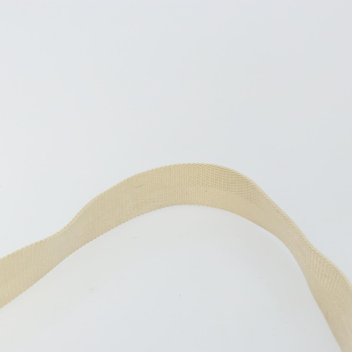 GUCCI GG Canvas Shoulder Bag Beige Silver 145857 Auth 145193