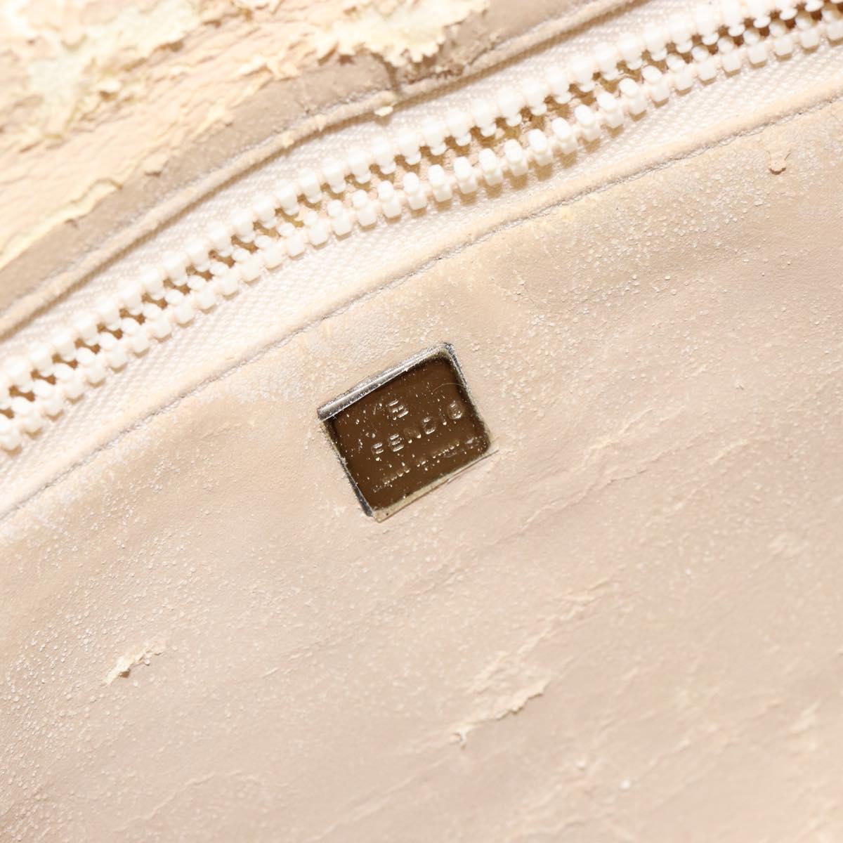 FENDI Zucca Canvas Hand Bag Black Brown Auth 145200