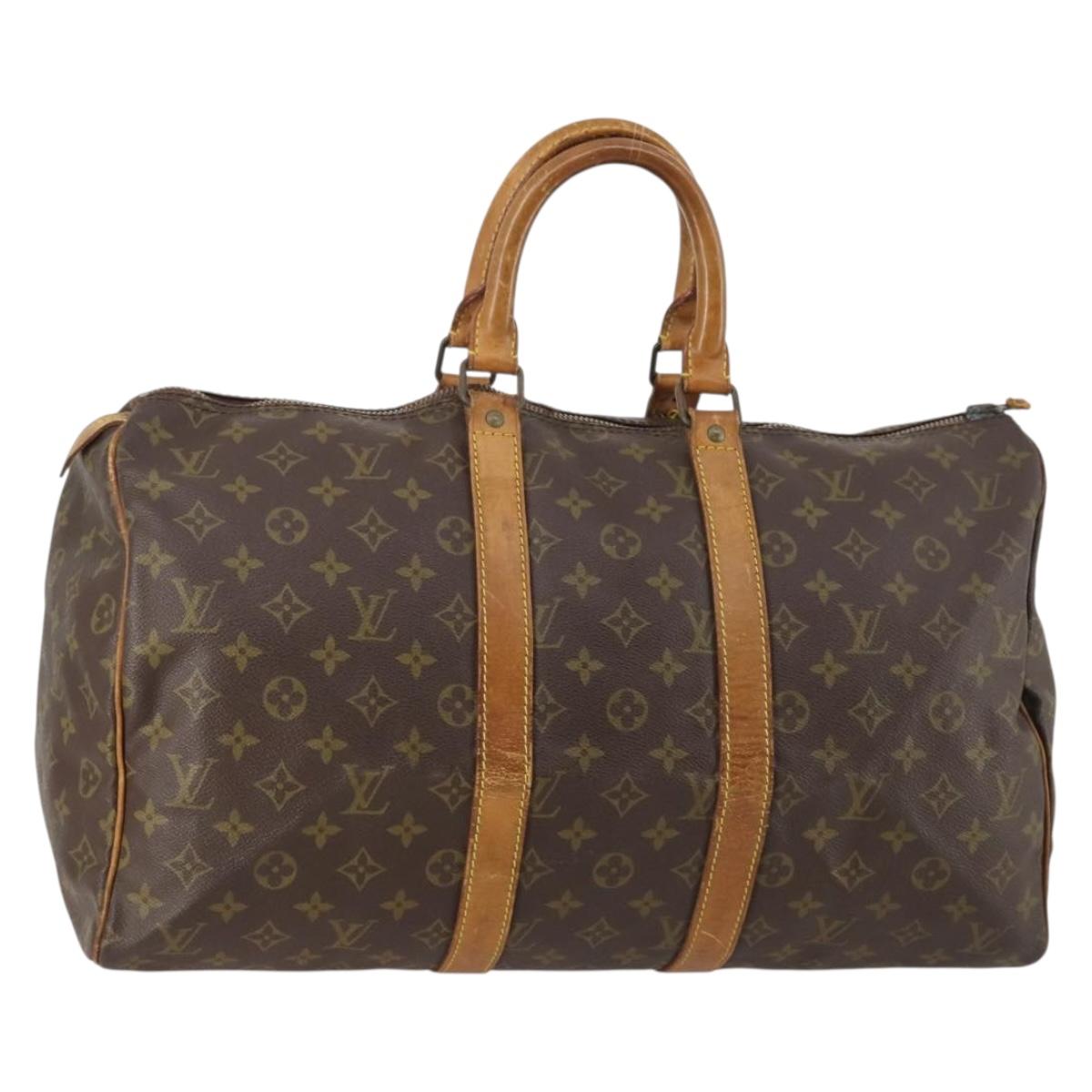 LOUIS VUITTON Monogram Keepall 45 Boston Bag M41428 LV Auth 145218