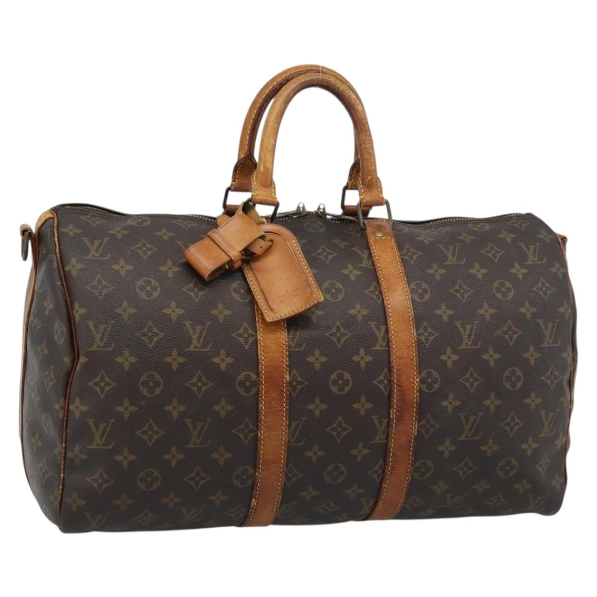 LOUIS VUITTON Monogram Keepall Bandouliere 45 Boston Bag M41418 LV Auth 145219