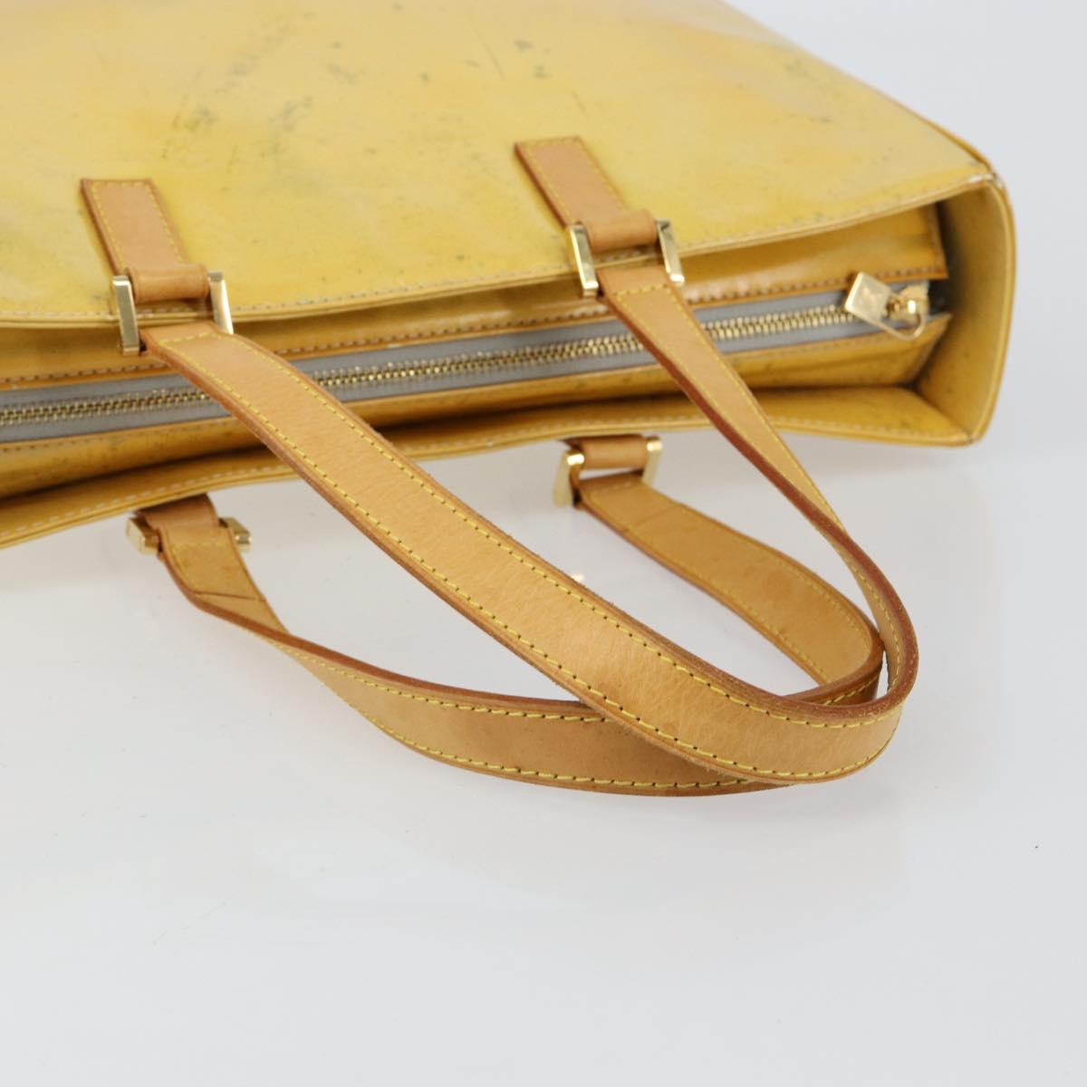 LOUIS VUITTON Monogram Vernis Columbus Tote Bag Gris M91028 LV Auth 145223