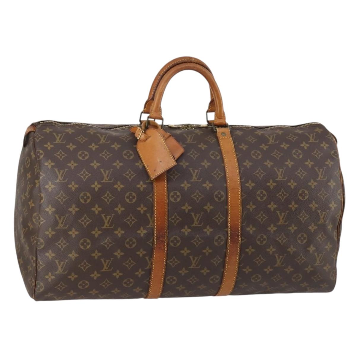 LOUIS VUITTON Monogram Keepall 55 Boston Bag M41424 LV Auth 145230