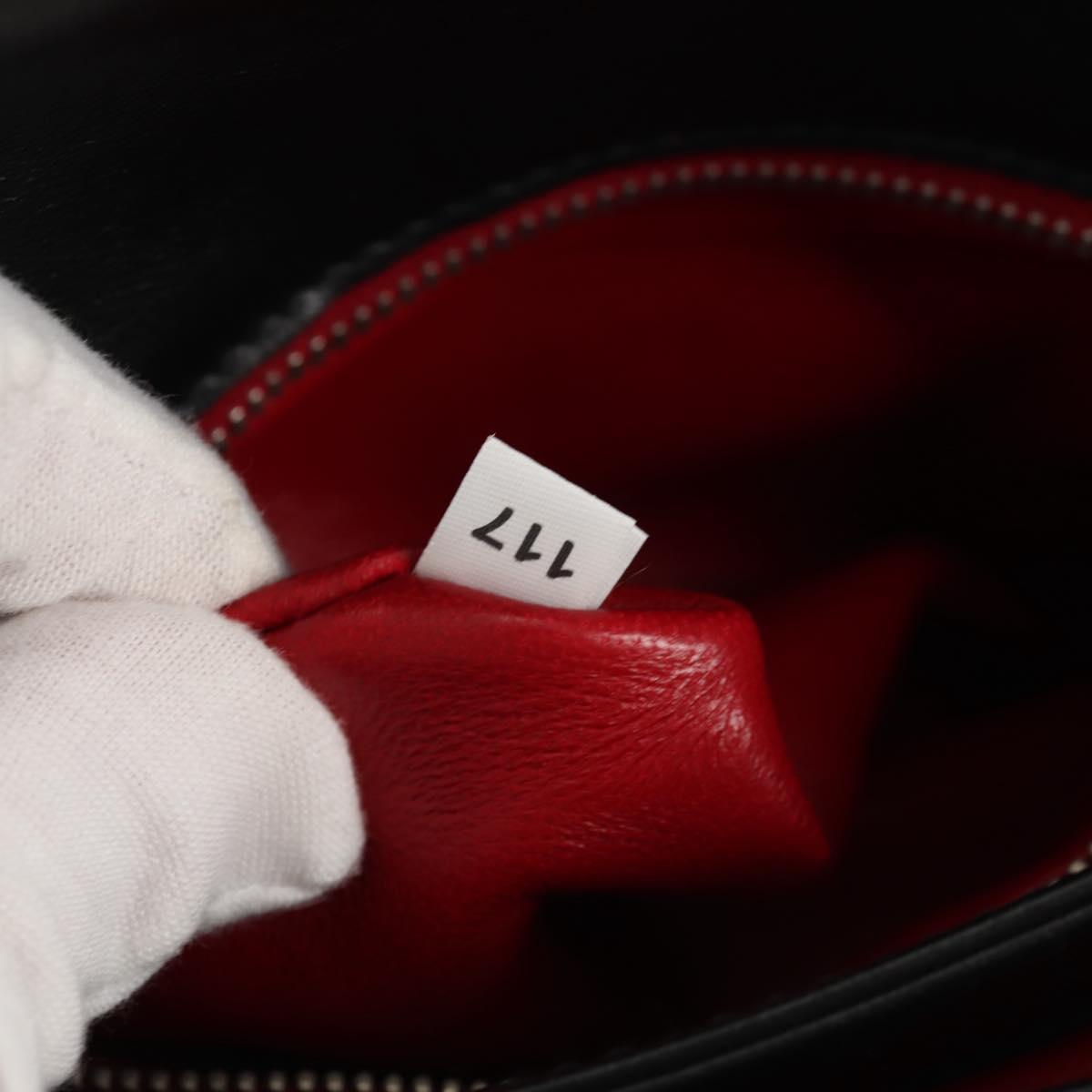 PRADA Chain Shoulder Bag Nylon Black Silver 1BD009 Auth 145246M