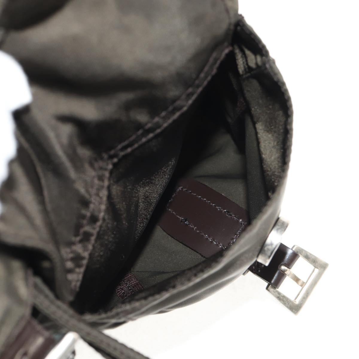 PRADA Backpack Nylon Khaki Silver Auth 145247V