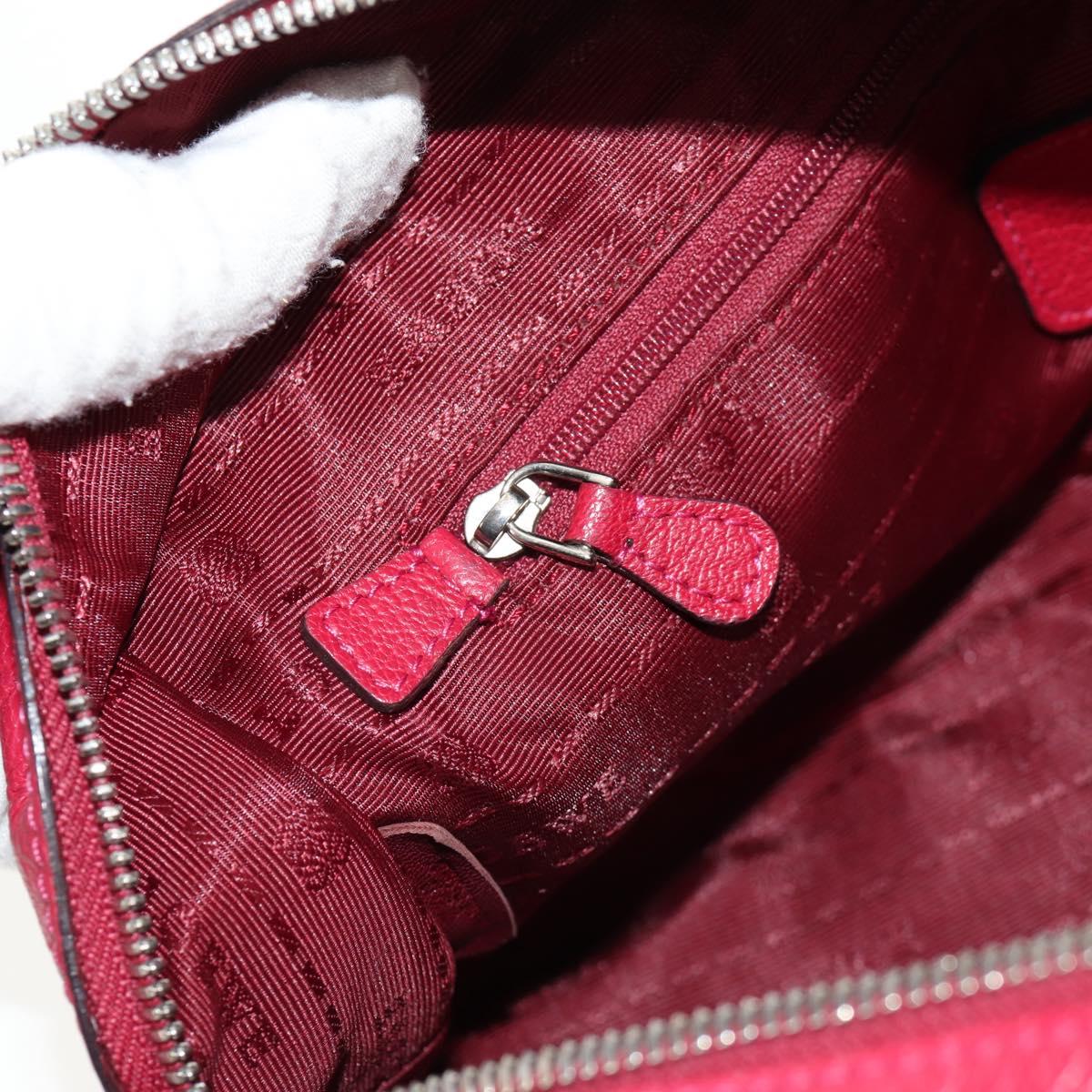 LOEWE Anagram Americana 28 Hand Bag Leather Silver Lipstick Auth 145248V