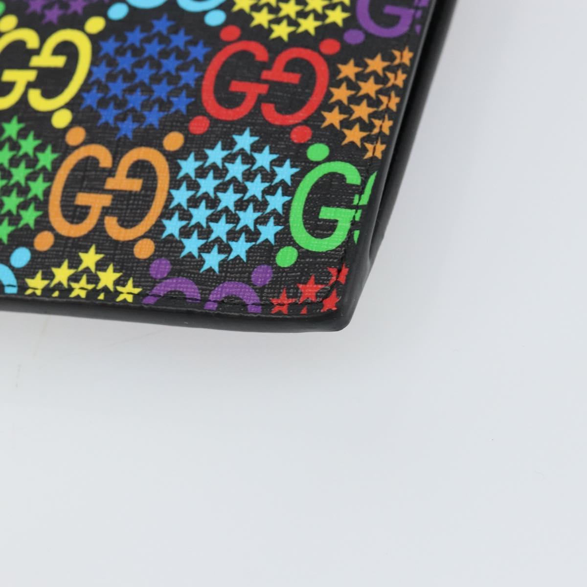 GUCCI GG Psychedelic Clutch Bag PVC Multicolor Silver 601087 Auth 145251V