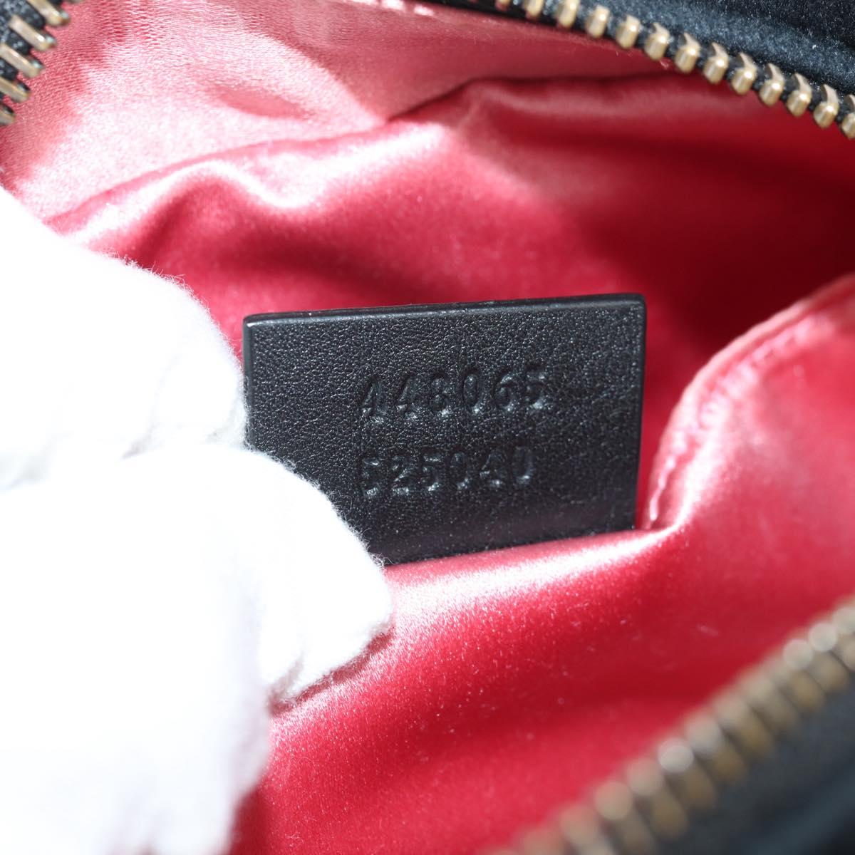 GUCCI GG Marmont Chain Shoulder Bag Velor Black Gold 448065 Auth 145252M