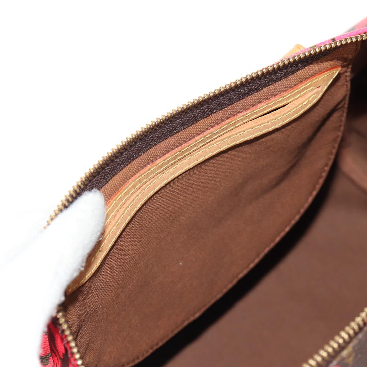 LOUIS VUITTON Monogram Graffiti Speedy 30 Hand Bag Pink M93704 LV Auth 145265A