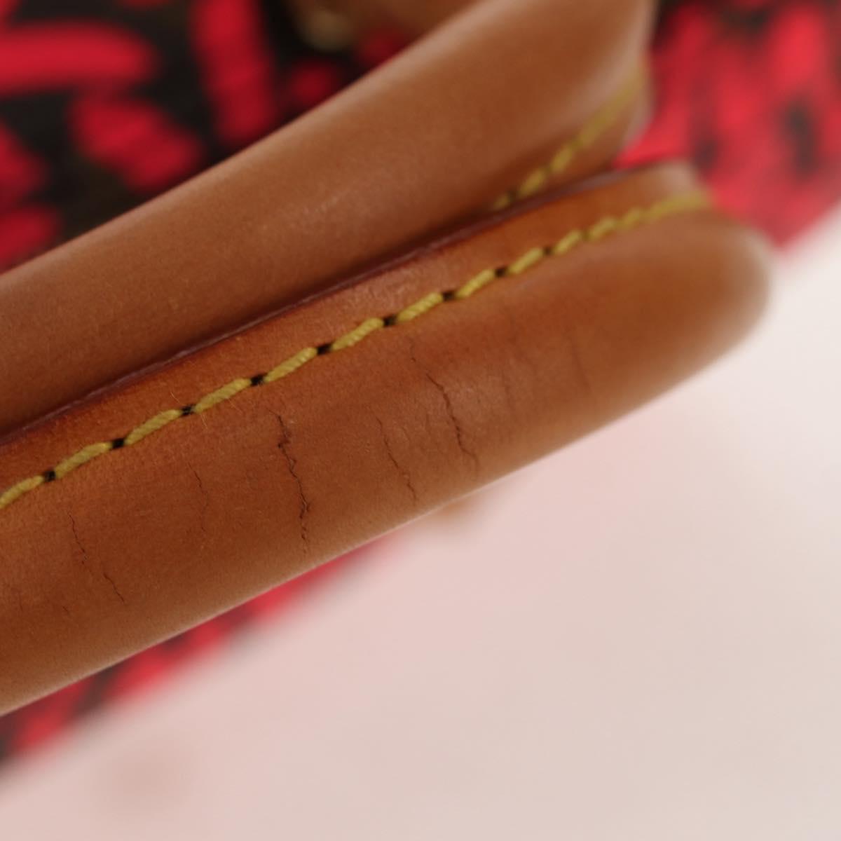 LOUIS VUITTON Monogram Graffiti Speedy 30 Hand Bag Pink M93704 LV Auth 145265A