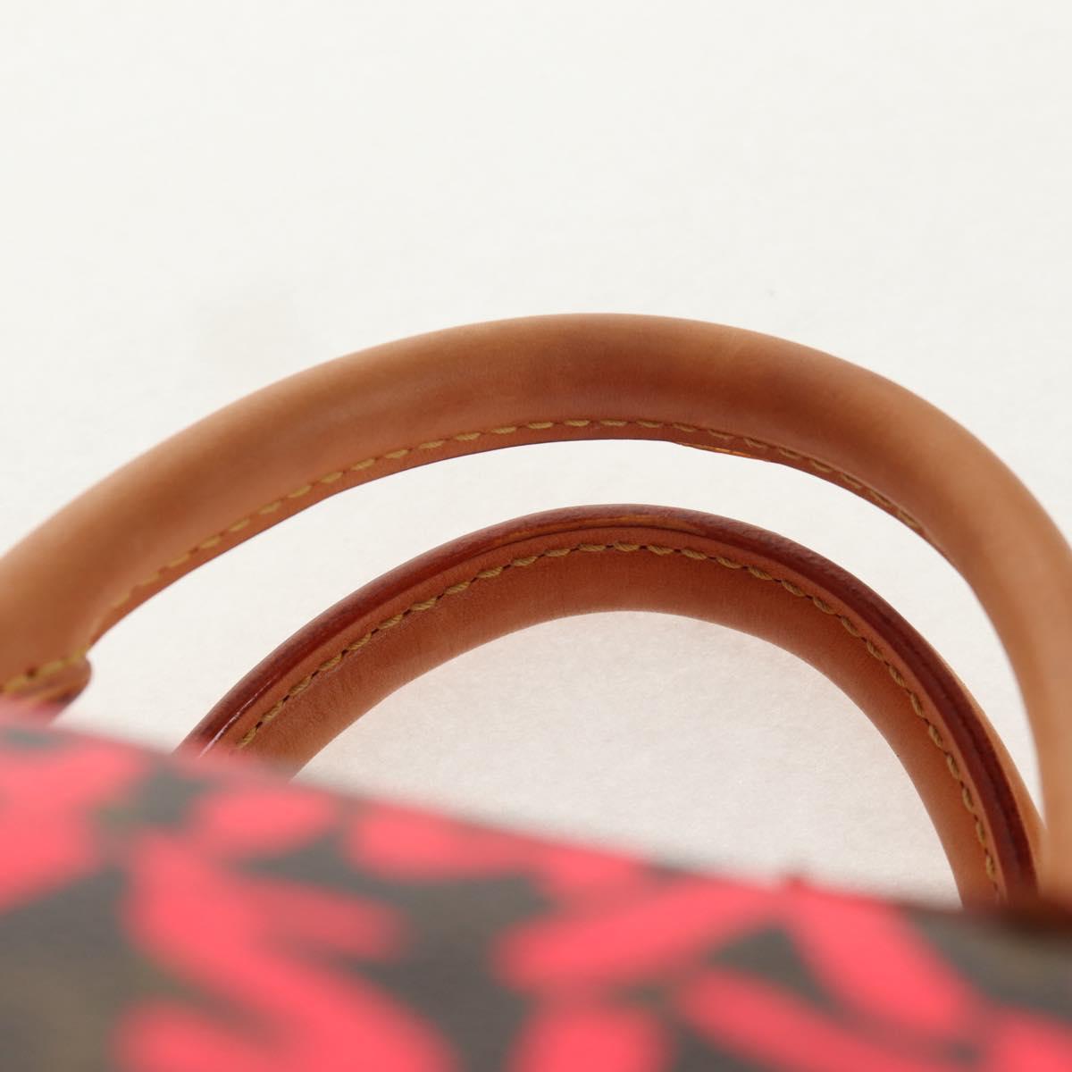 LOUIS VUITTON Monogram Graffiti Speedy 30 Hand Bag Pink M93704 LV Auth 145265A