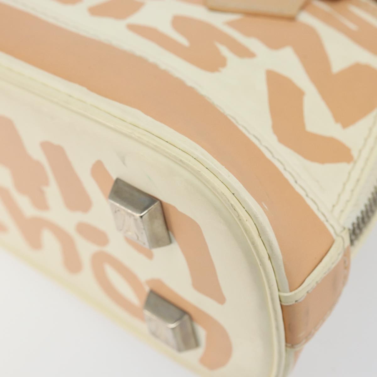 LOUIS VUITTON Monogram Graffiti Alma PM Hand Bag White M92178 LV Auth 145266