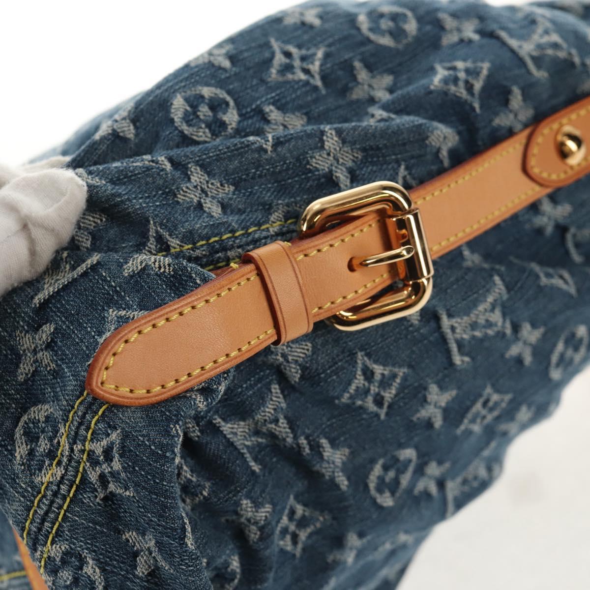 LOUIS VUITTON Monogram Denim Neo Cabby MM Hand Bag Blue M95349 LV Auth 145267V