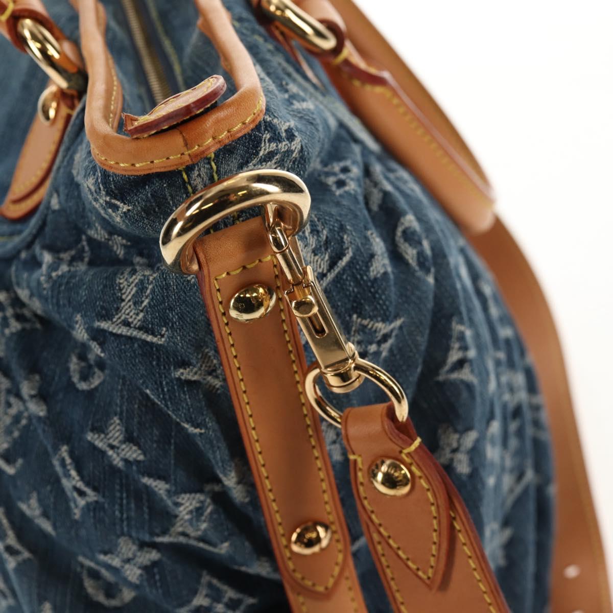 LOUIS VUITTON Monogram Denim Neo Cabby MM Hand Bag Blue M95349 LV Auth 145267V