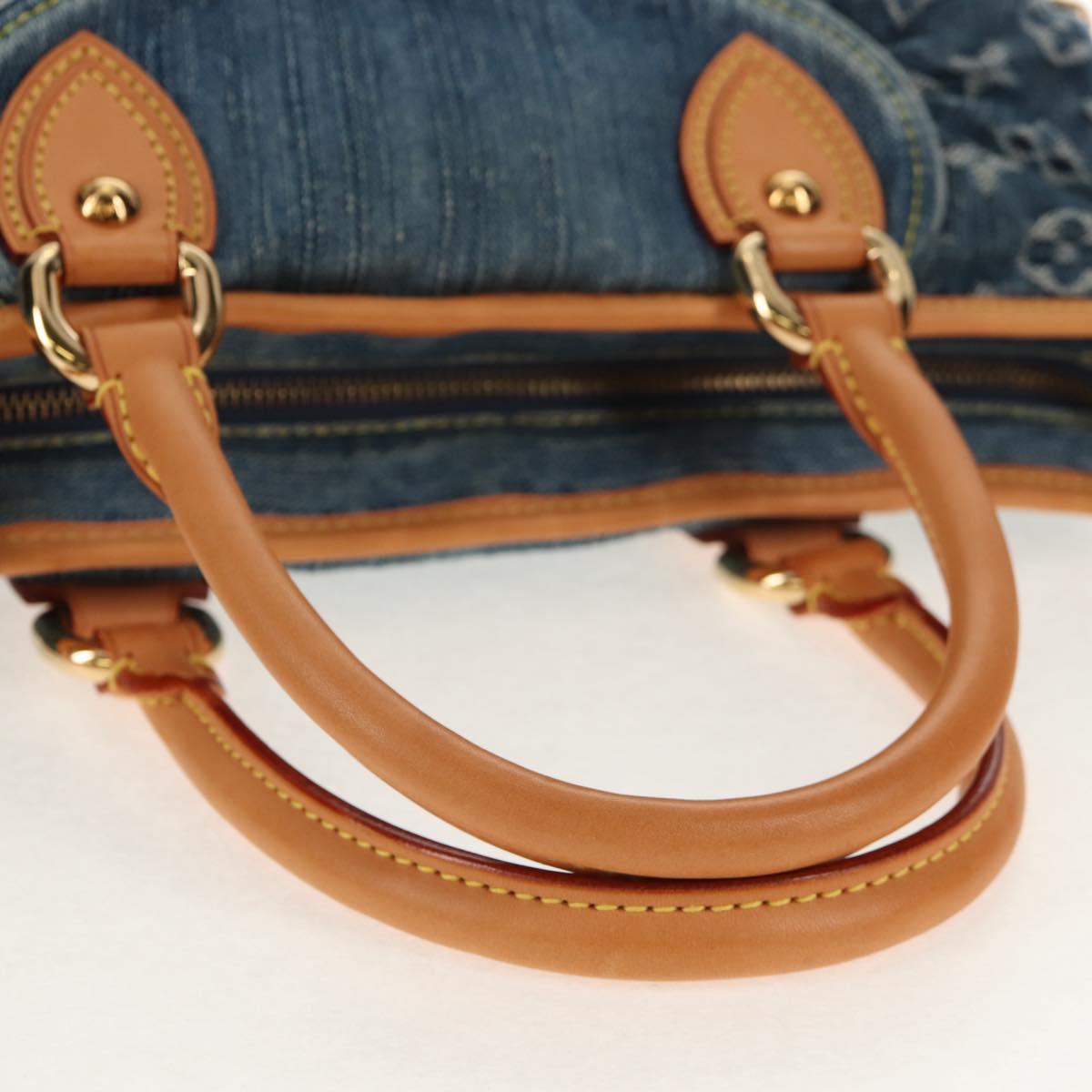LOUIS VUITTON Monogram Denim Neo Cabby MM Hand Bag Blue M95349 LV Auth 145267V