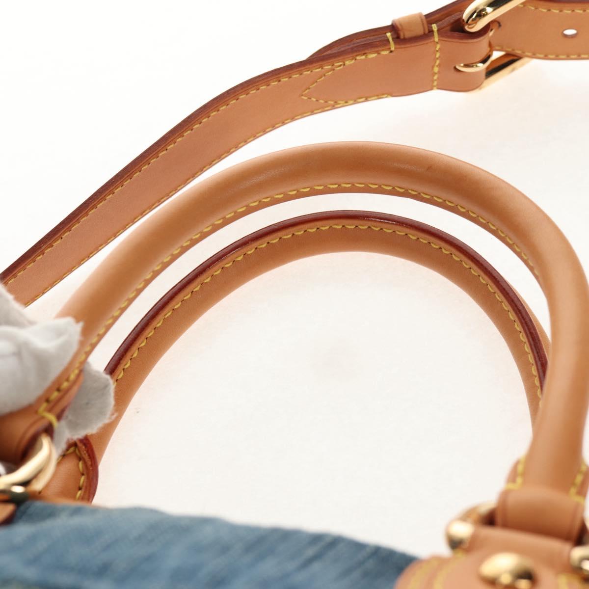 LOUIS VUITTON Monogram Denim Neo Cabby MM Hand Bag Blue M95349 LV Auth 145267V