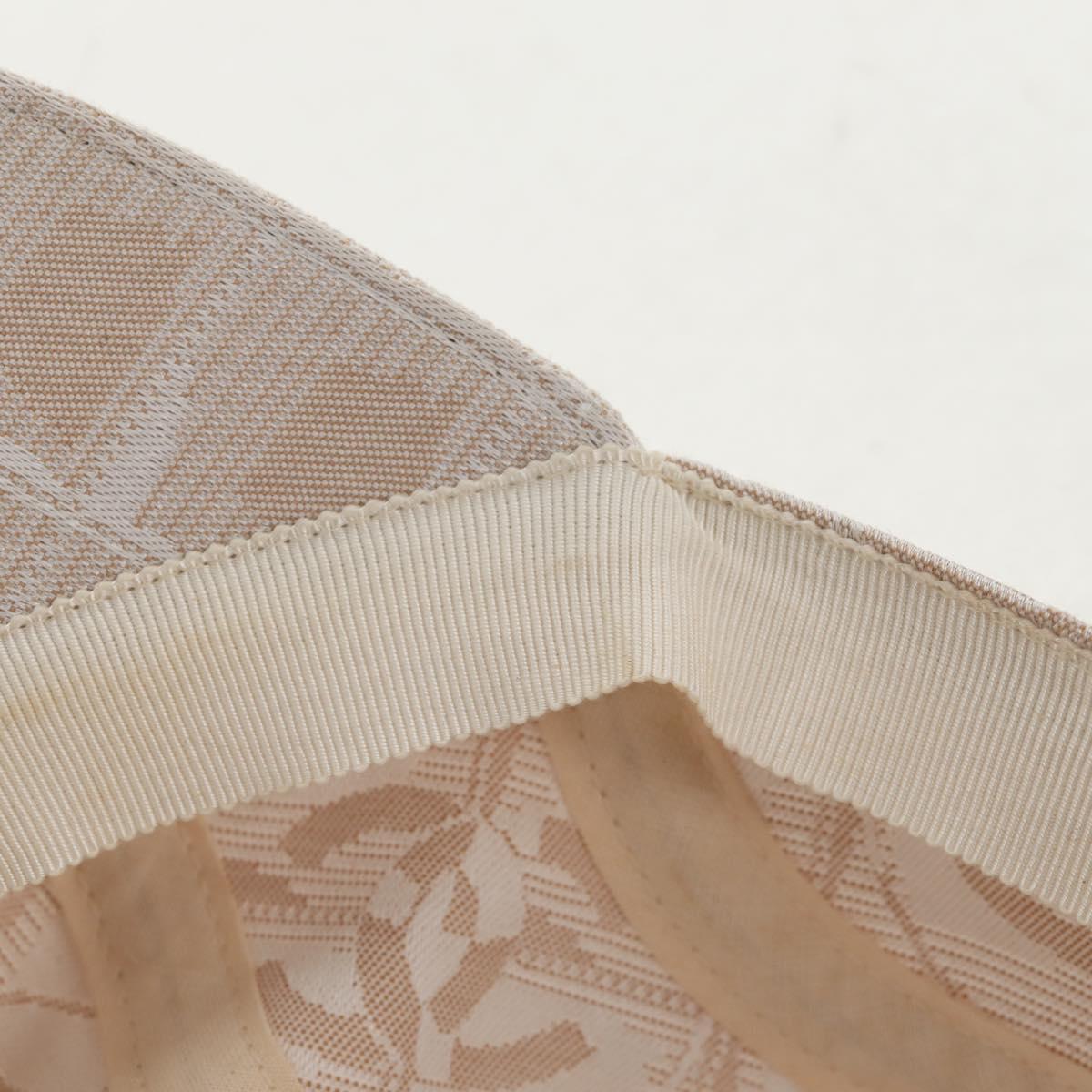 CHANEL New Travel line Cap Nylon M Beige CC Auth 145268V