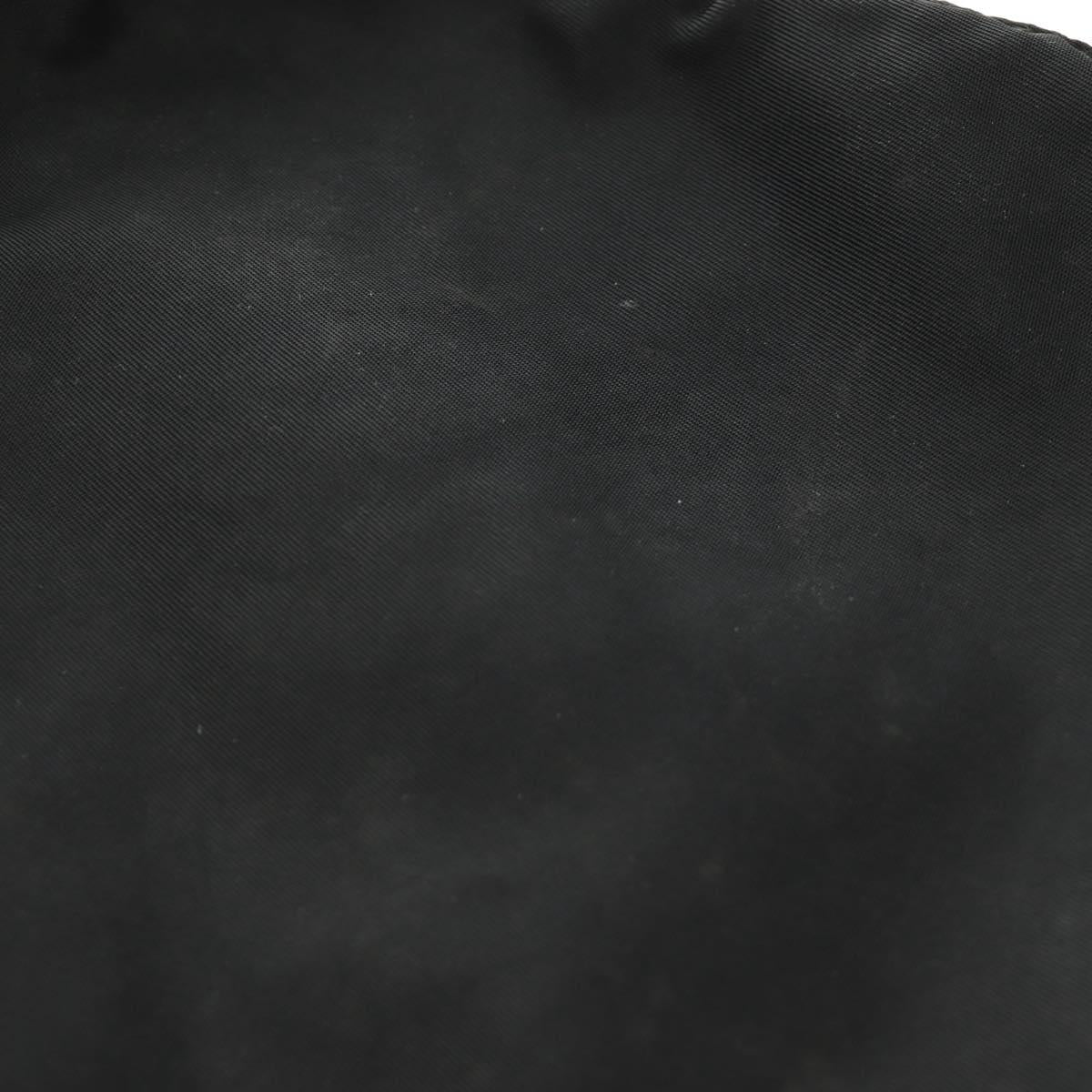 PRADA Shoulder Bag Nylon Black Silver Auth 145272