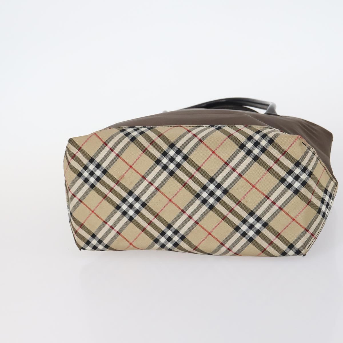 BURBERRY Nova Check Hand Bag Nylon 2Set Khaki Navy Auth 145273