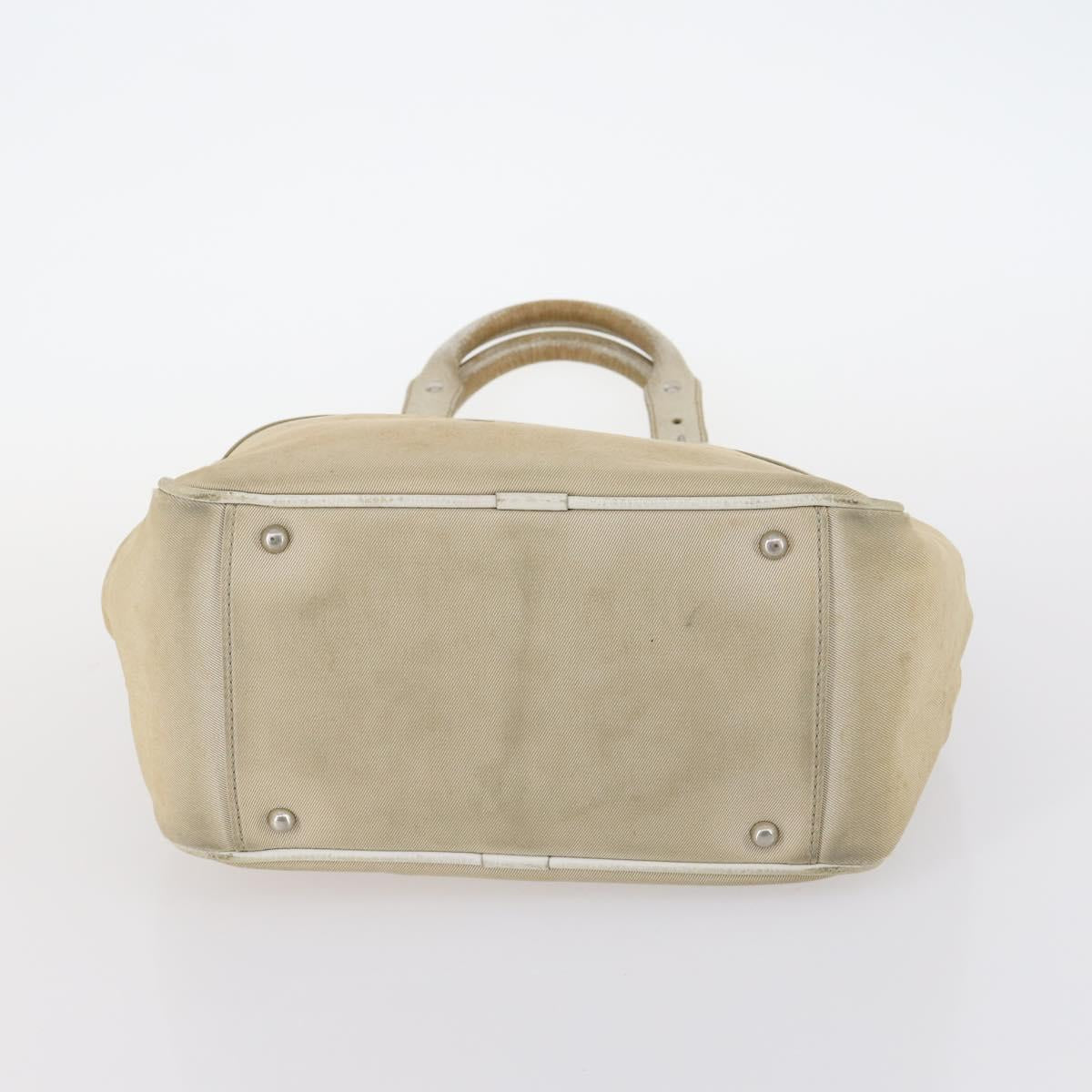 BURBERRY Nova Check Hand Bag Nylon Canvas 2Set Beige Auth 145274