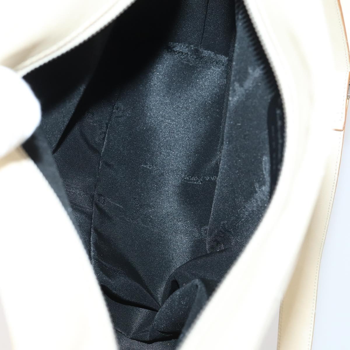 Salvatore Ferragamo Shoulder Bag Leather Canvas 2Set Beige Navy Auth 145275