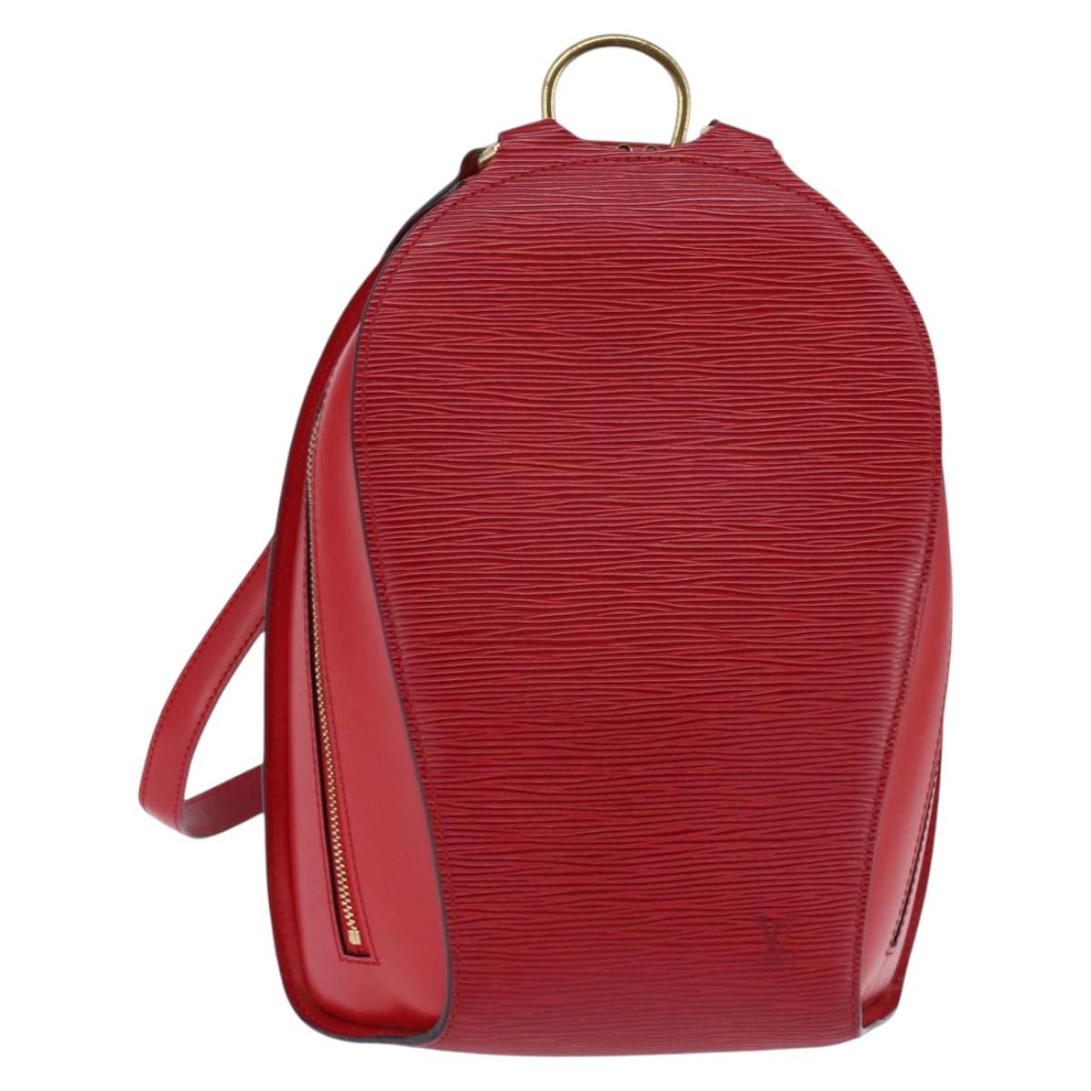LOUIS VUITTON Epi Mabillon Backpack Castilian Red M52237 LV Auth 145308