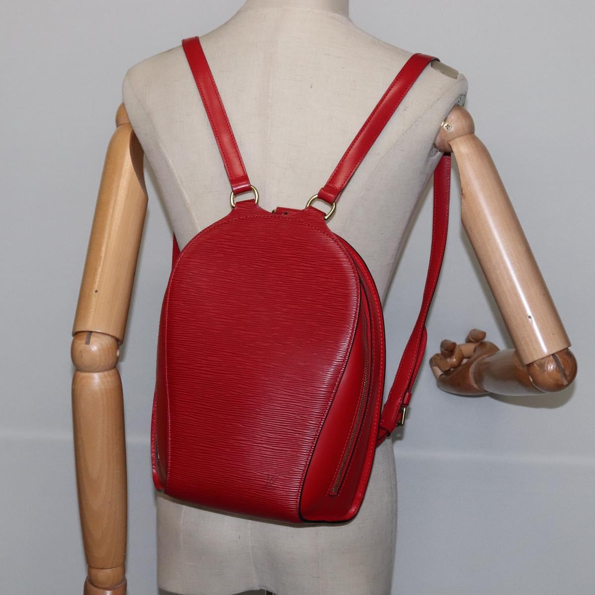LOUIS VUITTON Epi Mabillon Backpack Castilian Red M52237 LV Auth 145308