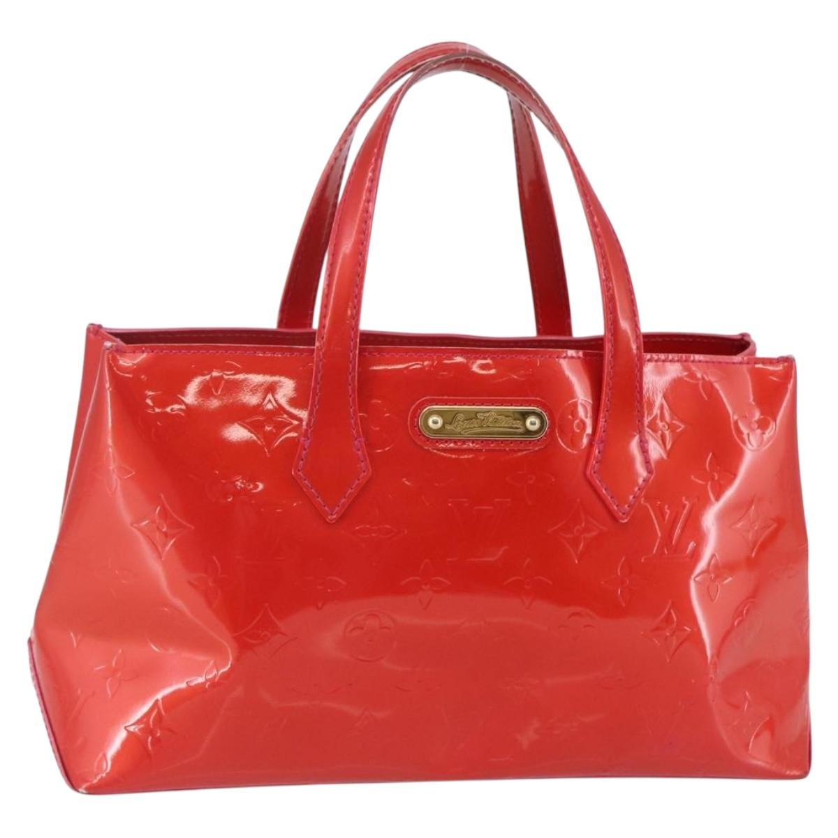 LOUIS VUITTON Monogram Vernis Wilshire Boulevard Bag Rose Pop M93643 Auth 145310