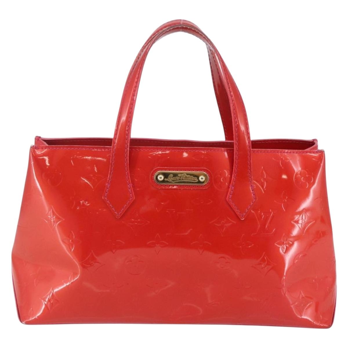 LOUIS VUITTON Monogram Vernis Wilshire Boulevard Bag Rose Pop M93643 Auth 145310