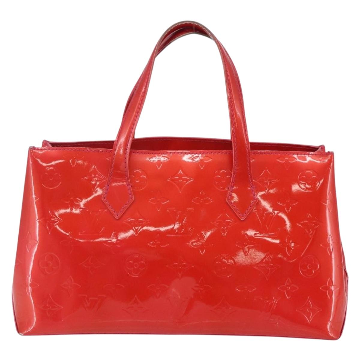 LOUIS VUITTON Monogram Vernis Wilshire Boulevard Bag Rose Pop M93643 Auth 145310