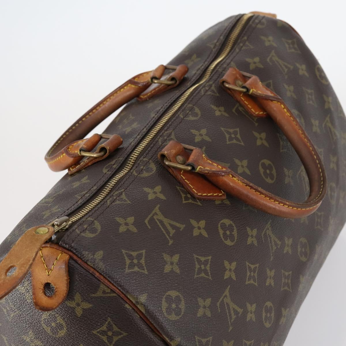 LOUIS VUITTON Monogram Speedy 35 Hand Bag M41524 LV Auth 145312