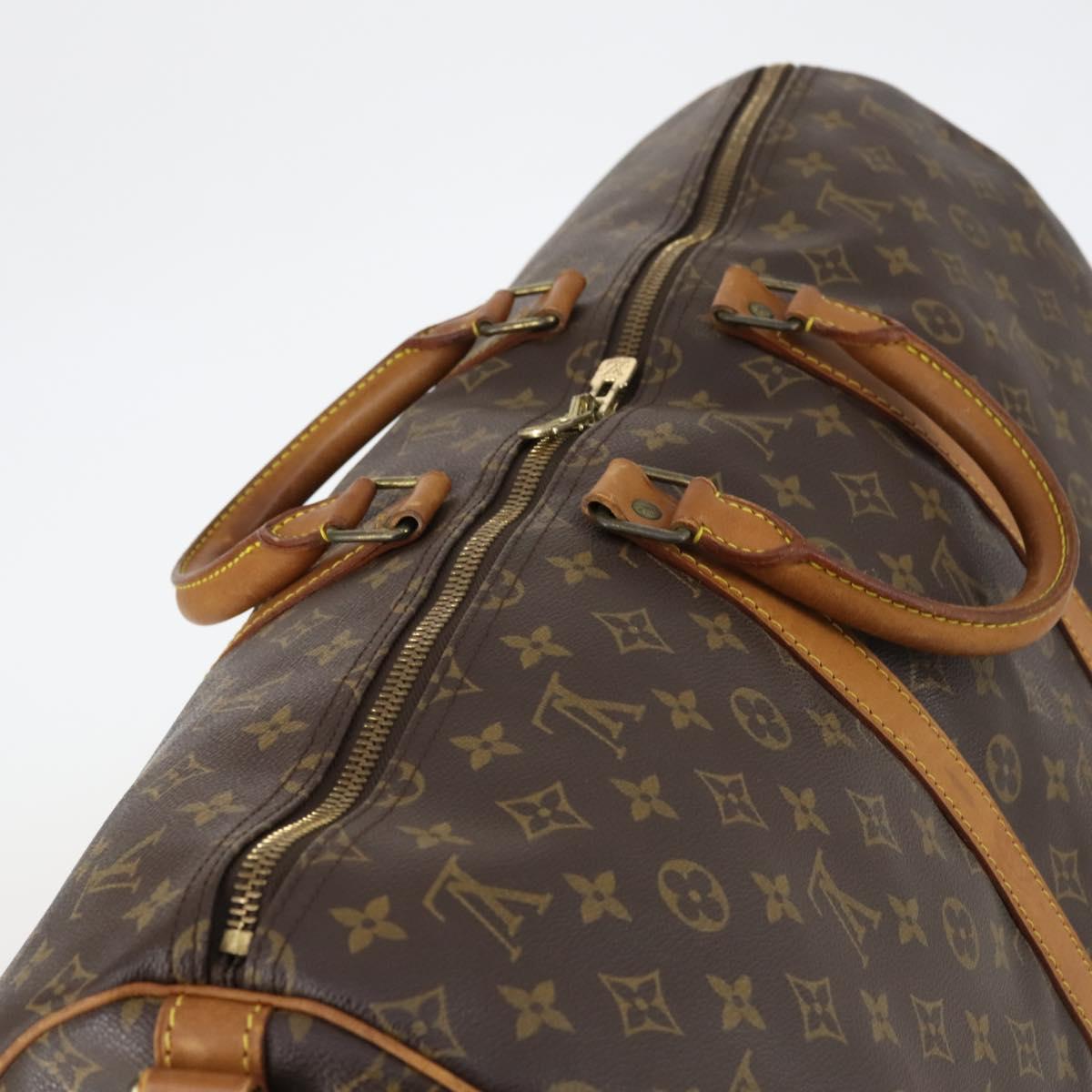 LOUIS VUITTON Monogram Keepall Bandouliere 55 Boston Bag M41414 LV Auth 145317